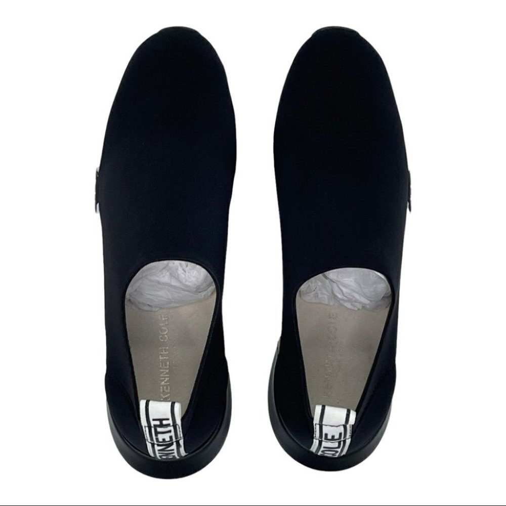 Kenneth Cole Santell Black Neoprene Slip On Sneakers Size 9.5M - Picture 7 of 12